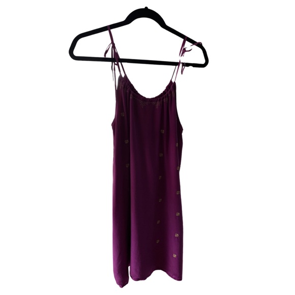 Embroidered silk mini dress from What Comes Around Goes Around. - Picture 2 of 2